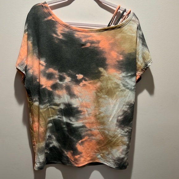 Bibi Tie Dye Short Sleeve Top NWOT - Picture 1 of 3